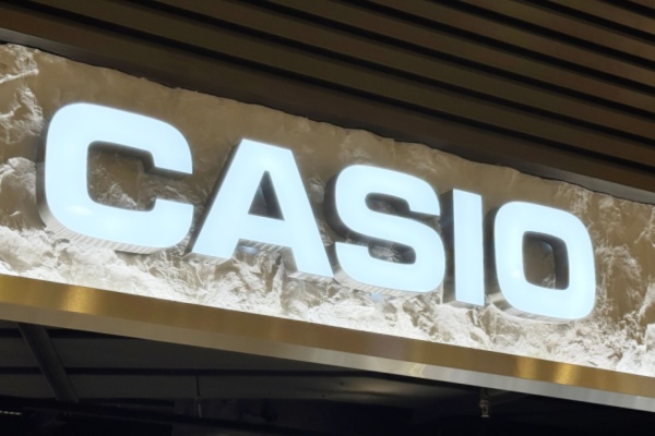 illuminated CASIO store sign