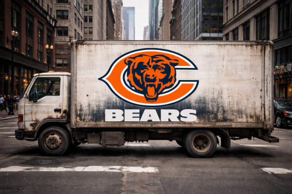 Chicago Bears moving van