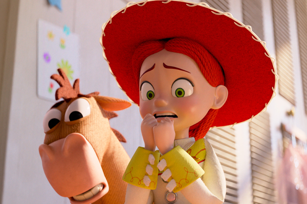 (L-R): Bullseye and Jessie (voiced by Joan Cusack) in Disney and Pixar's TOY STORY 5.
