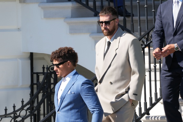 Patrick Mahomes and Travis Kelce at White House