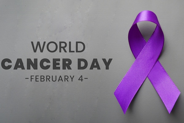 World Cancer Day February 4 Purple Ribbon