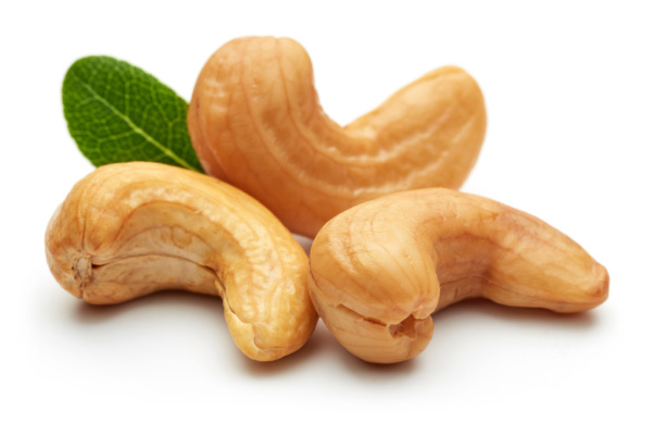 Three cashew nuts