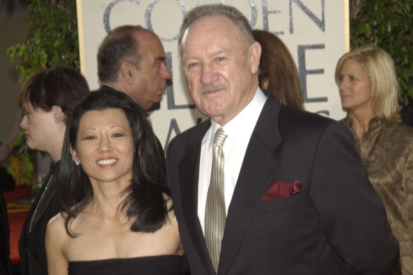 GENE HACKMAN & wife at the Golden Globe Awards at the Beverly Hills Hilton Hotel